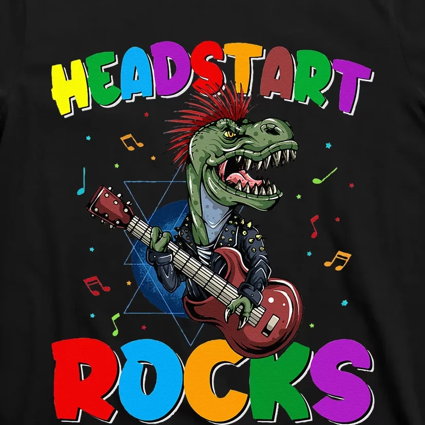 Cool Dinosaur Trex Headstart Rocks Back To School Gift T-Shirt