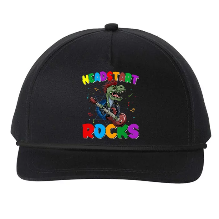 Cool Dinosaur Trex Headstart Rocks Back To School Gift Snapback Five-Panel Rope Hat