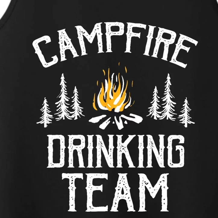 Campfire Drinking Team Camping Lovers Camper Performance Tank