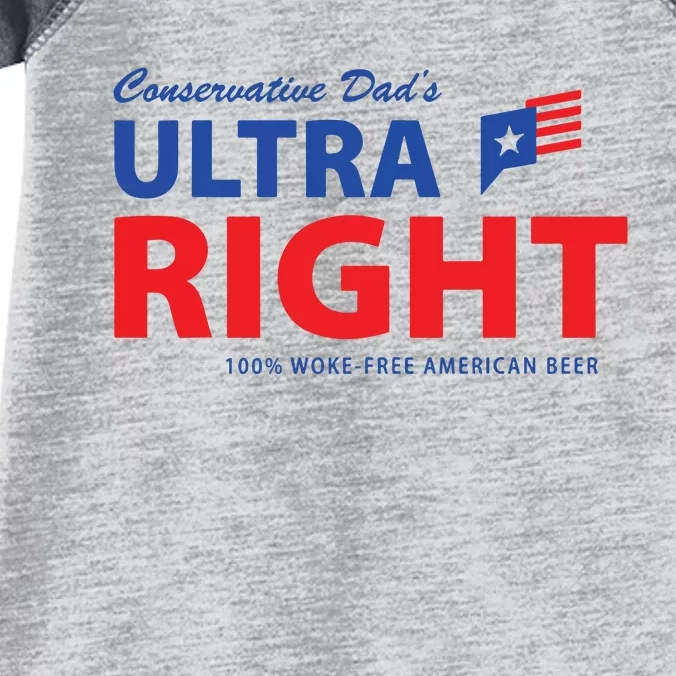 Conservative Dads Ultra Right 100 Work Free American Beer Infant Baby Jersey Bodysuit