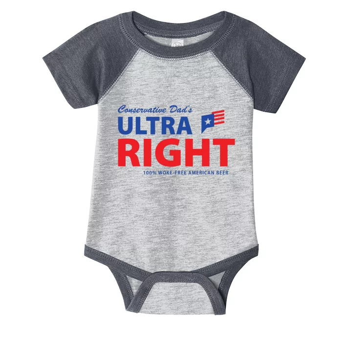 Conservative Dads Ultra Right 100 Work Free American Beer Infant Baby Jersey Bodysuit