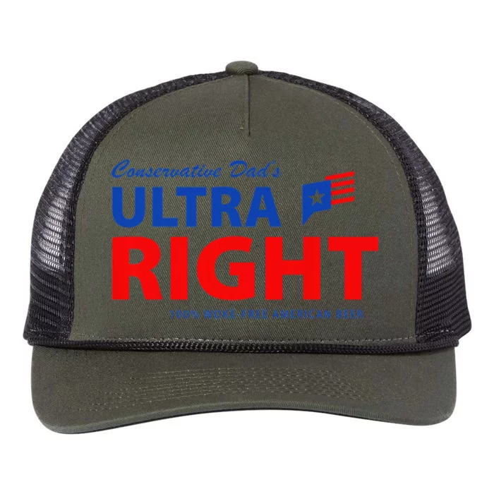 Conservative Dad's Ultra Right 100 Work Free American Beer Retro Rope Trucker Hat Cap