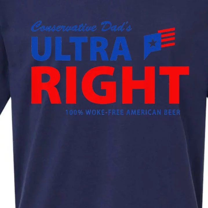 Conservative Dad's Ultra Right 100 Work Free American Beer Sueded Cloud Jersey T-Shirt