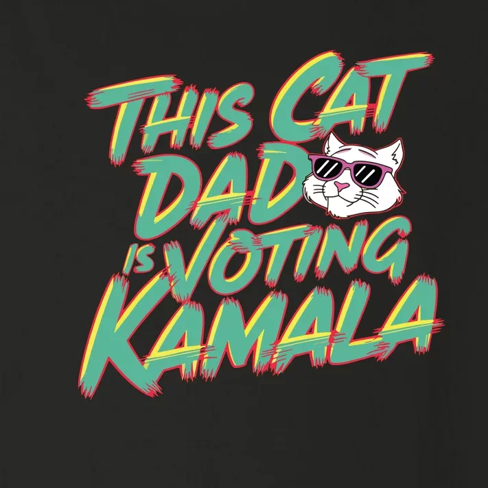 Cat Dad Voting Kamala Harris For President 2024 Vote Blue Toddler Long Sleeve Shirt