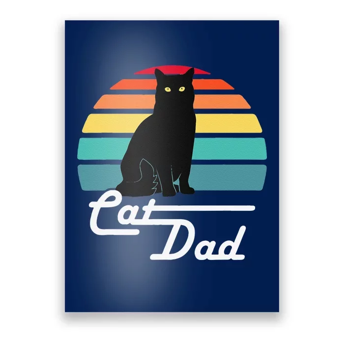 Cat Dad Vintage Style Cat Lover Gift Poster