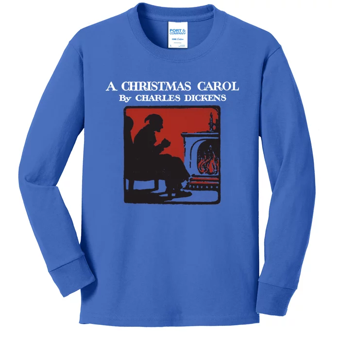 Charles Dickens Vintage Scrooge A Christmas Carol Book Art Great Gift Kids Long Sleeve Shirt