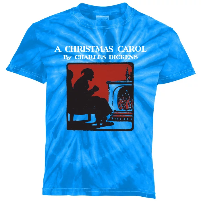 Charles Dickens Vintage Scrooge A Christmas Carol Book Art Great Gift Kids Tie-Dye T-Shirt