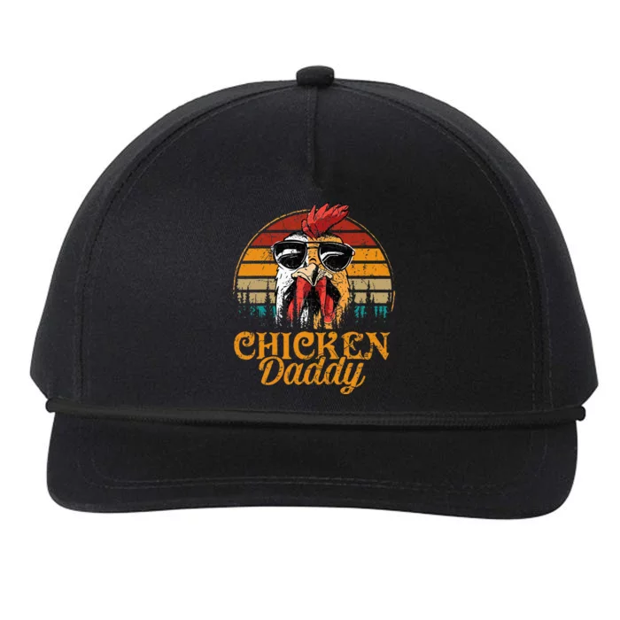 Chicken Daddy Vintage Poultry Farmer Funny Fathers Day Snapback Five-Panel Rope Hat