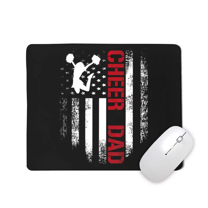 Cheer Dad Vintage American Flag Mousepad