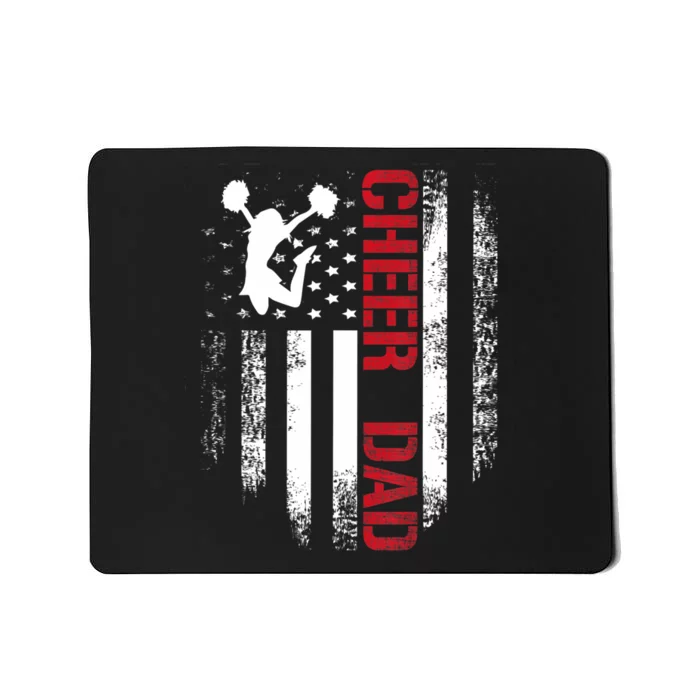 Cheer Dad Vintage American Flag Mousepad