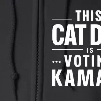 Cat Dad Voting For Kamala President Harris 2024 Vote Blue Full Zip Hoodie