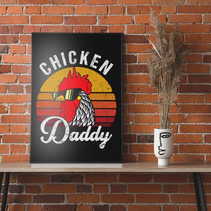 Chicken Daddy Vintage Style Chicken Dad Poultry Funny Farmer Poster