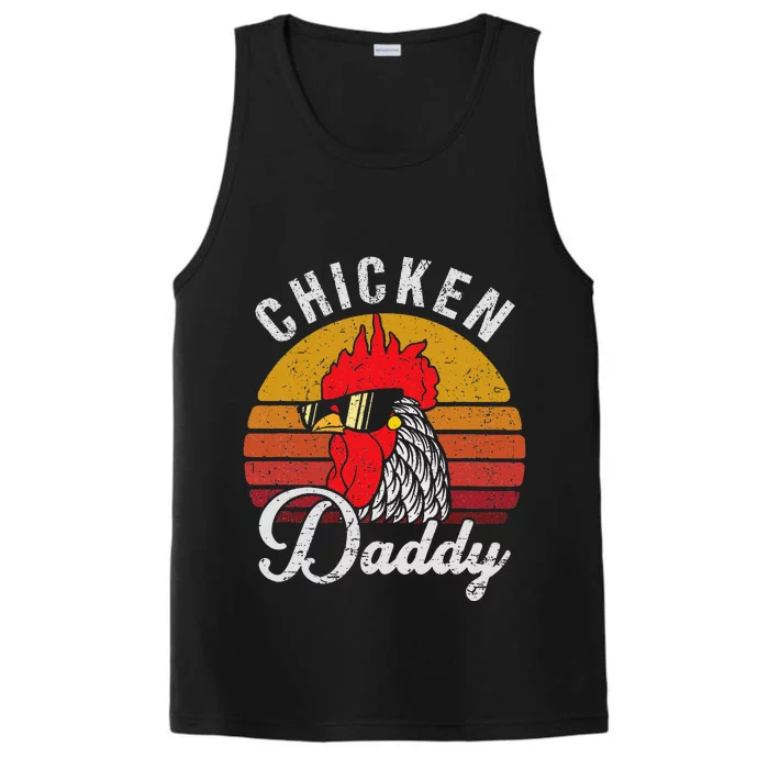 Chicken Daddy Vintage Style Chicken Dad Poultry Funny Farmer Performance Tank