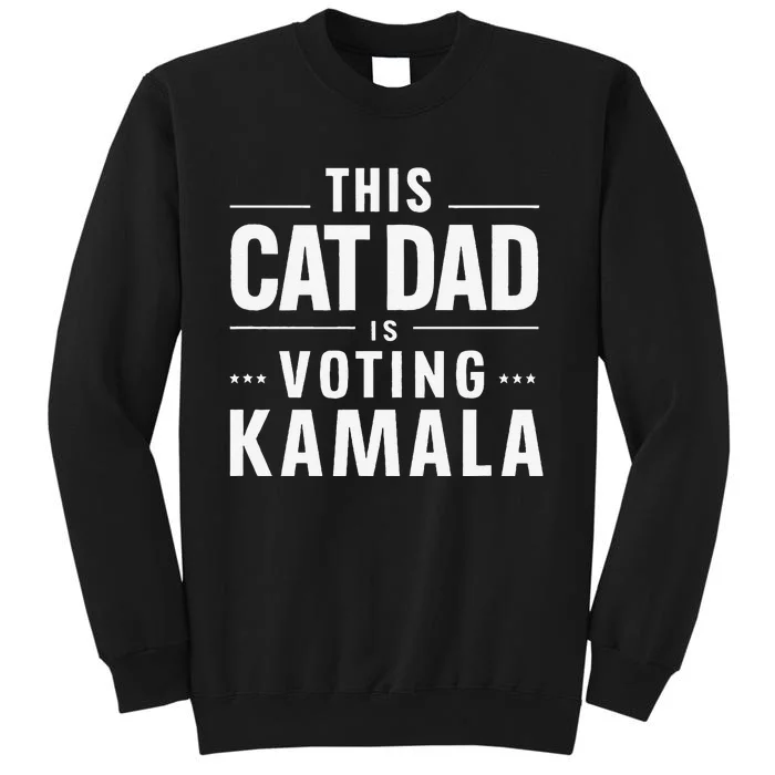 Cat Dad Voting For Kamala President Harris 2024 Vote Blue Gift Sweatshirt