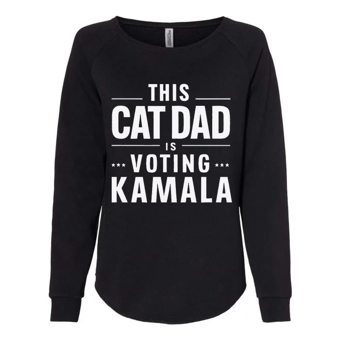 Cat Dad Voting For Kamala President Harris 2024 Vote Blue Gift Womens California Wash Sweatshirt