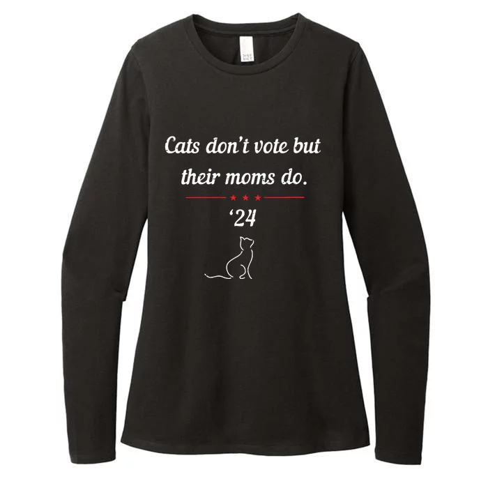 Cats Dont Vote But Their Moms Do President 2024 Election Womens CVC Long Sleeve Shirt