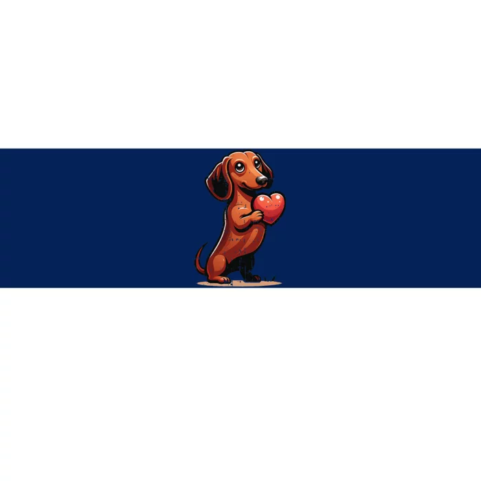 Cute Dachshund Valentines Day Heart Lover Dog Mom Dad Women Bumper Sticker