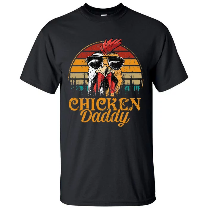 Chicken Daddy Vintage Poultry Farmer Funny Fathers Day Tall T-Shirt