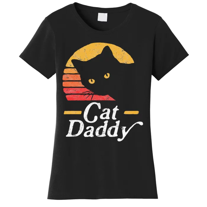 Cat Daddy Vintage Eighties Style Cat Retro Distressed Women's T-Shirt