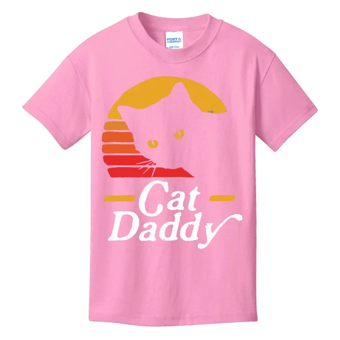 Cat Daddy Vintage Eighties Style Cat Retro Distressed Kids T-Shirt