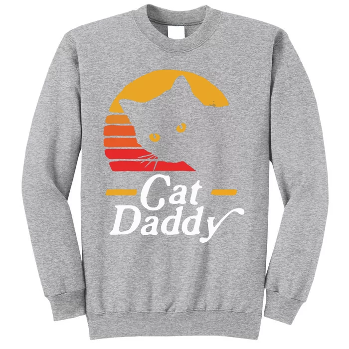 Cat Daddy Vintage Eighties Style Cat Retro Distressed Sweatshirt