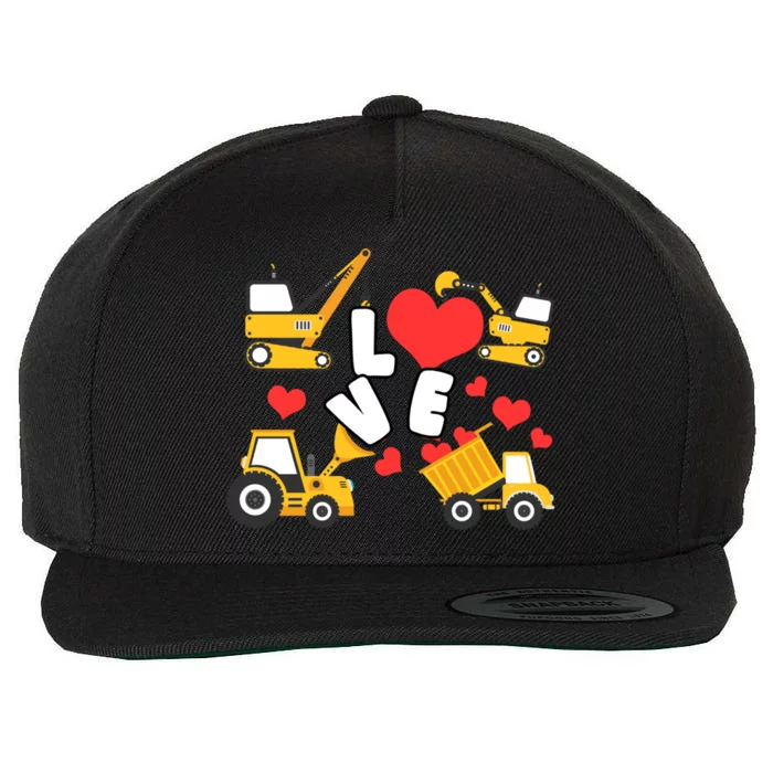 Construction Dump Valentine's Day Truck Of Lover Cute Cool Cool Gift Wool Snapback Cap