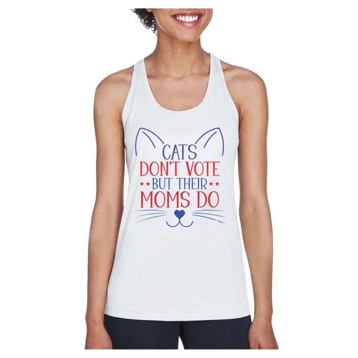 Cats DonT Vote But Their Moms Do Kamala Harris Walz 2024 Women's Racerback Tank