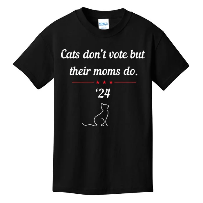 Cats DonT Vote But Their Moms Do President 2024 Election Kids T-Shirt