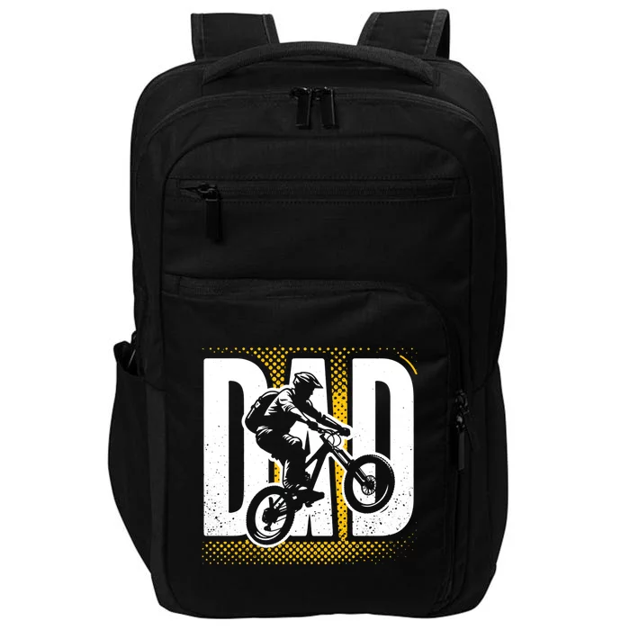 Cycling Dad Vintage Mountain Bike Lover FatherS Day Gift Impact Tech Backpack