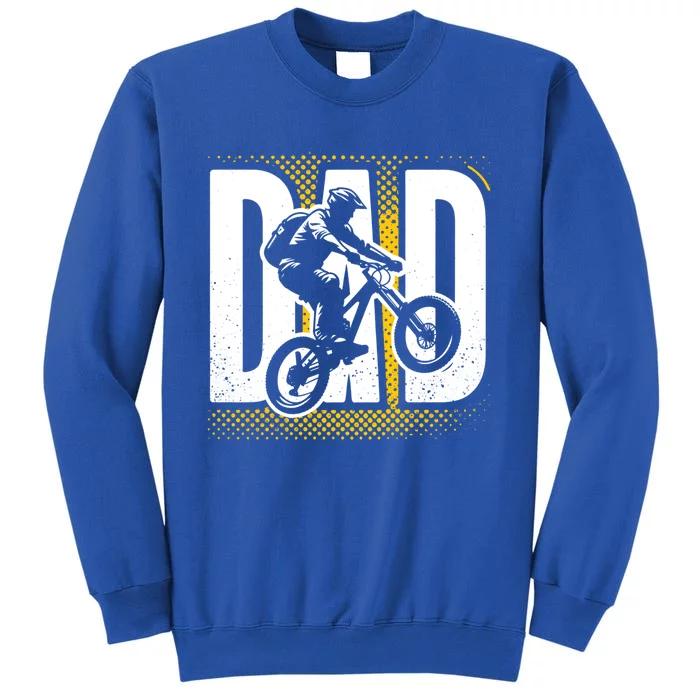 Cycling Dad Vintage Mountain Bike Lover FatherS Day Gift Tall Sweatshirt