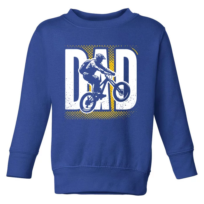 Cycling Dad Vintage Mountain Bike Lover FatherS Day Gift Toddler Sweatshirt