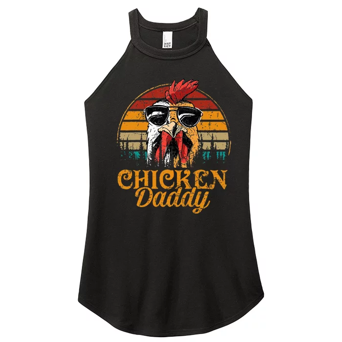 Chicken Daddy Vintage Poultry Farmer Fathers Day Women’s Perfect Tri Rocker Tank