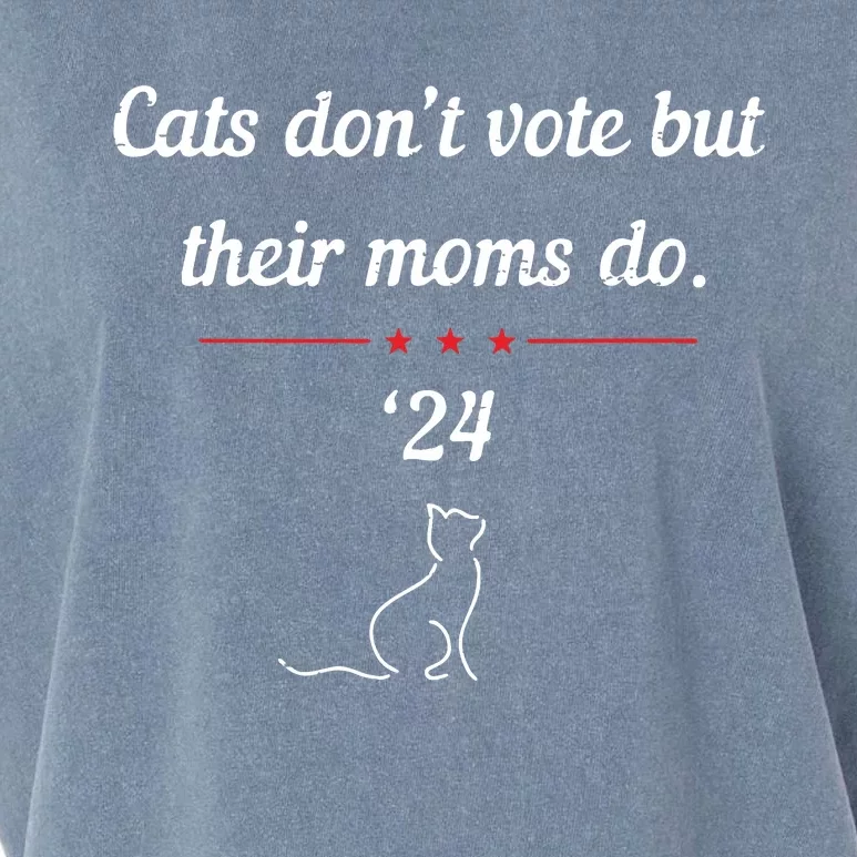 Cats Dont Vote But Their Moms Do President 2024 Election Garment-Dyed Women's Muscle Tee