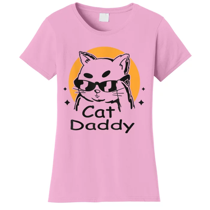 Cat Daddy Vintage Eighties Style Cat Retro Distressed Women's T-Shirt