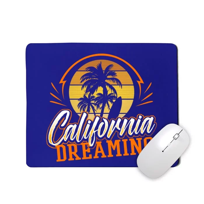 California Dreaming Vintage Retro 70's Skyline Surf Gift Funny Gift Mousepad