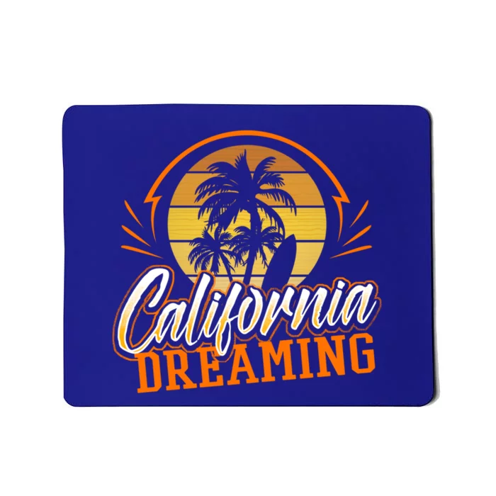 California Dreaming Vintage Retro 70's Skyline Surf Gift Funny Gift Mousepad