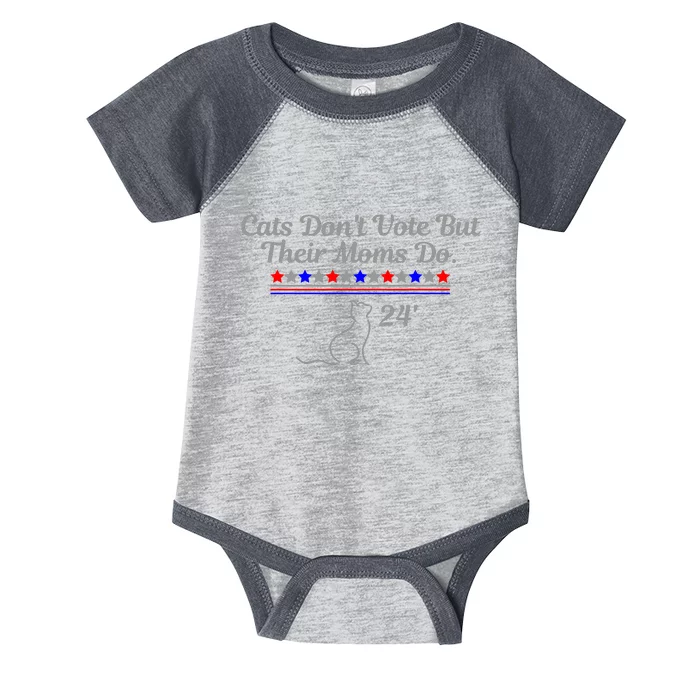 Cats DonT Vote But Their Moms Do President 2024 Election Infant Baby Jersey Bodysuit