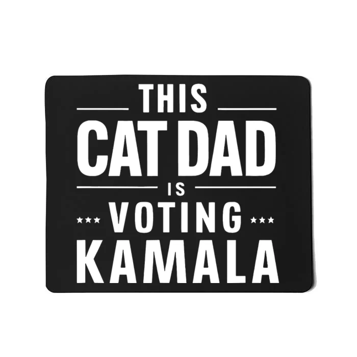 Cat Dad Voting For Kamala President Harris 2024 Vote Blue Mousepad