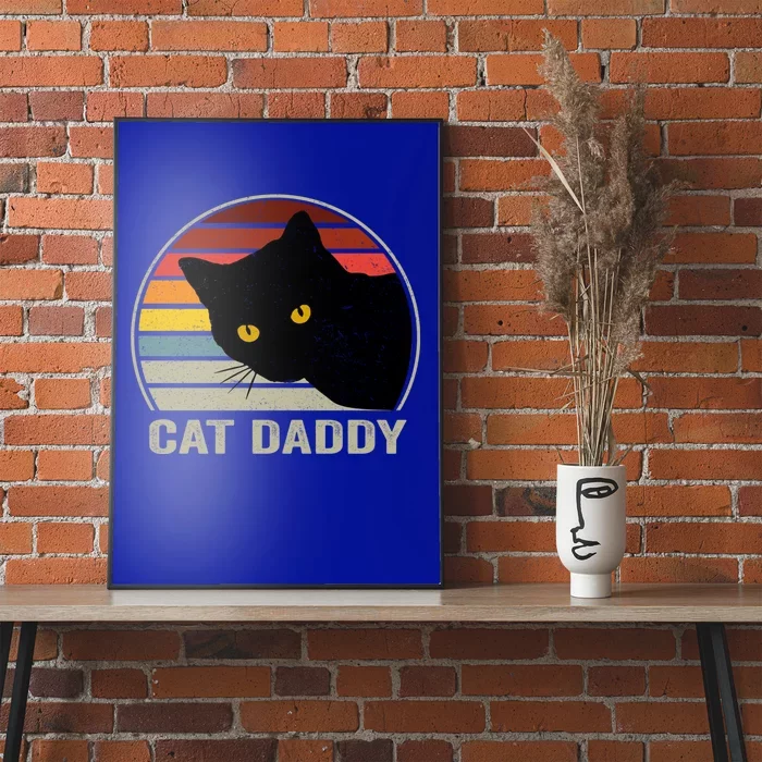 Cat Daddy Vintage Cat 80s Retro Style For Cat Dad Poster