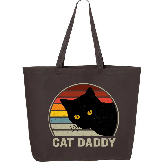 Cat Daddy Vintage Cat 80s Retro Style For Cat Dad 25L Jumbo Tote