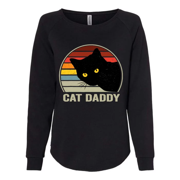 Cat Daddy Vintage Cat 80s Retro Style For Cat Dad Womens California Wash Sweatshirt