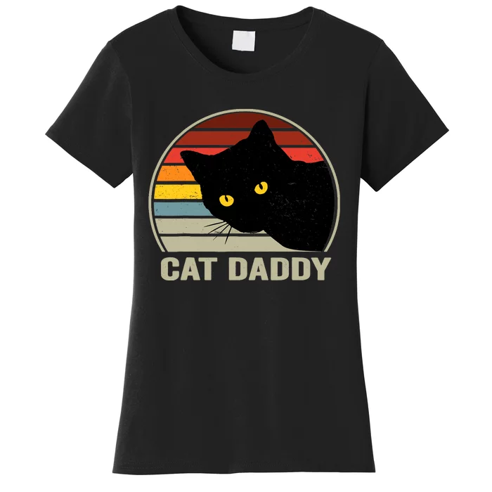 Cat Daddy Vintage Cat 80s Retro Style For Cat Dad Women's T-Shirt