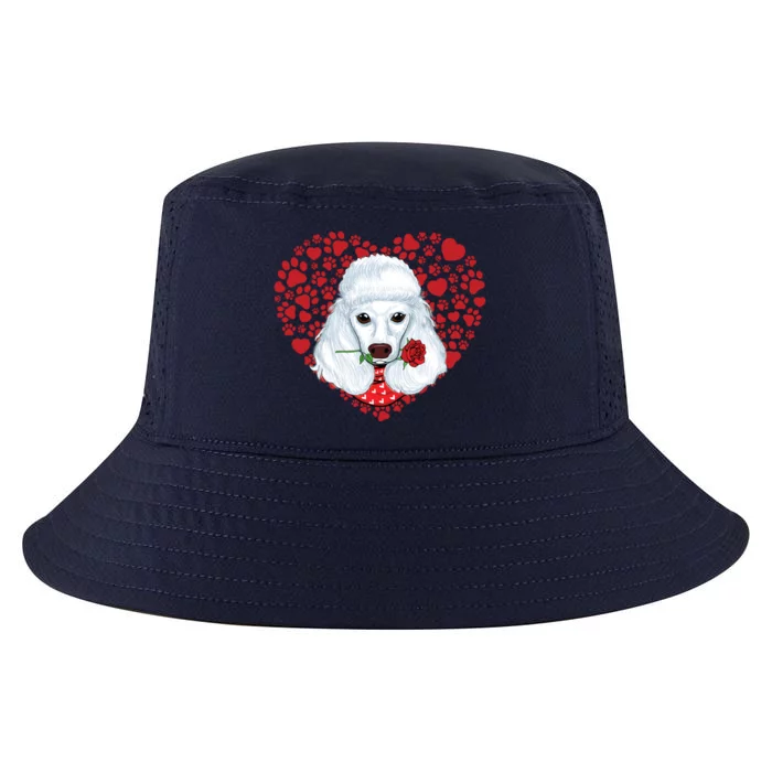 Cute Dog Valentines Heart Pattern Cute Valentine Poodle Face Gift Cool Comfort Performance Bucket Hat