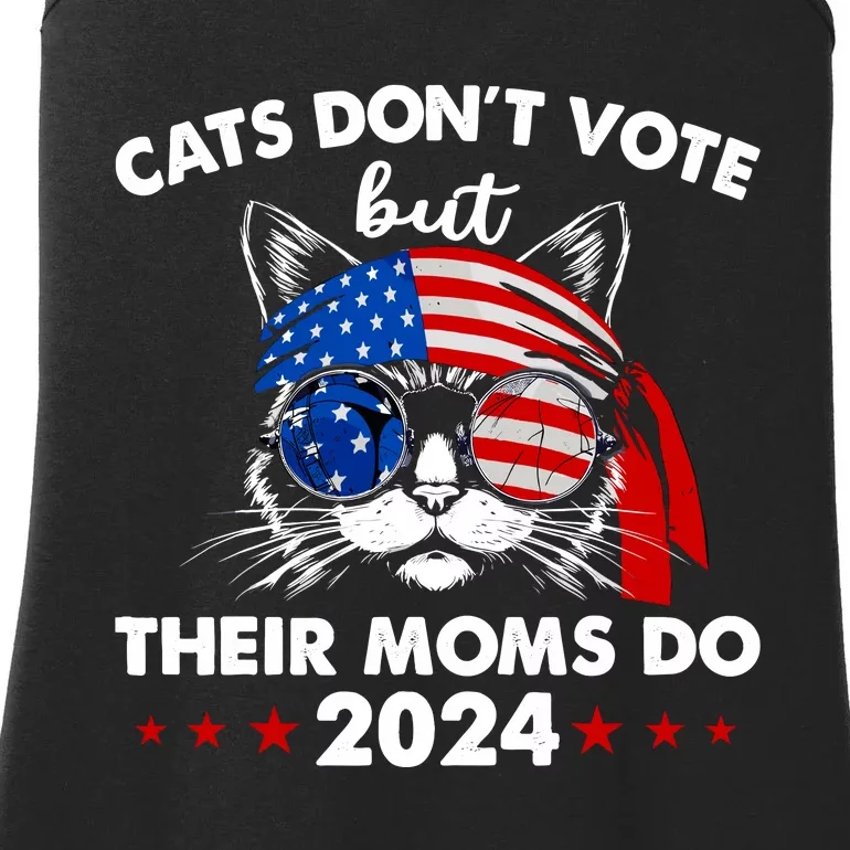 Cats DonT Vote But Their Moms Do Us Flag 2024 Election Ladies Essential Tank