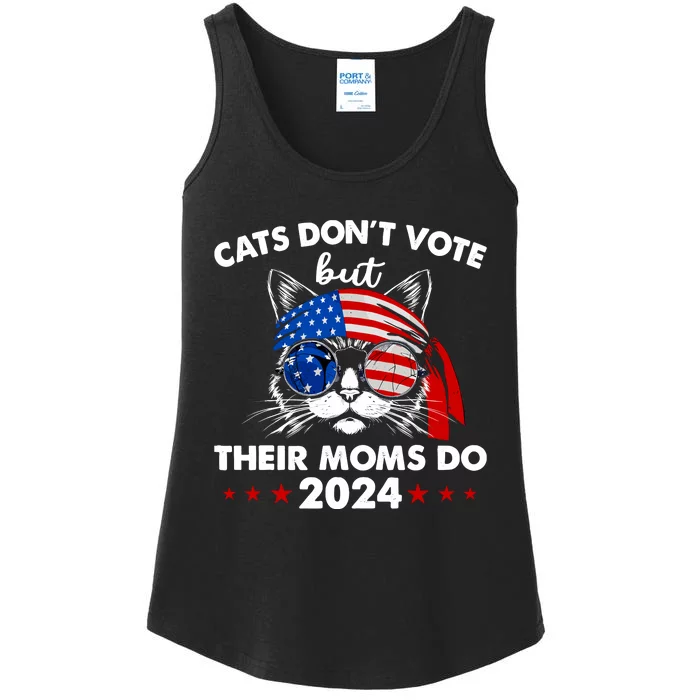 Cats DonT Vote But Their Moms Do Us Flag 2024 Election Ladies Essential Tank