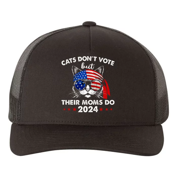 Cats DonT Vote But Their Moms Do Us Flag 2024 Election Yupoong Adult 5-Panel Trucker Hat