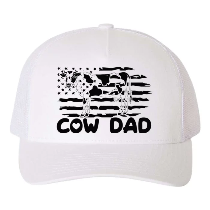 Cow Dad Vintage Sunset Father's Day Birthday Father's Yupoong Adult 5-Panel Trucker Hat