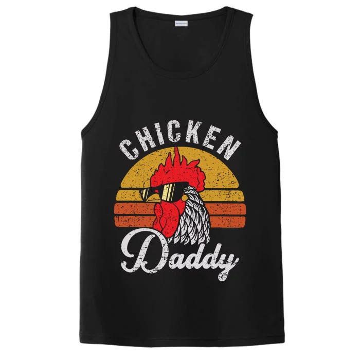 Chicken Daddy Vintage Style Chicken Dad Poultry Funny Farmer Performance Tank