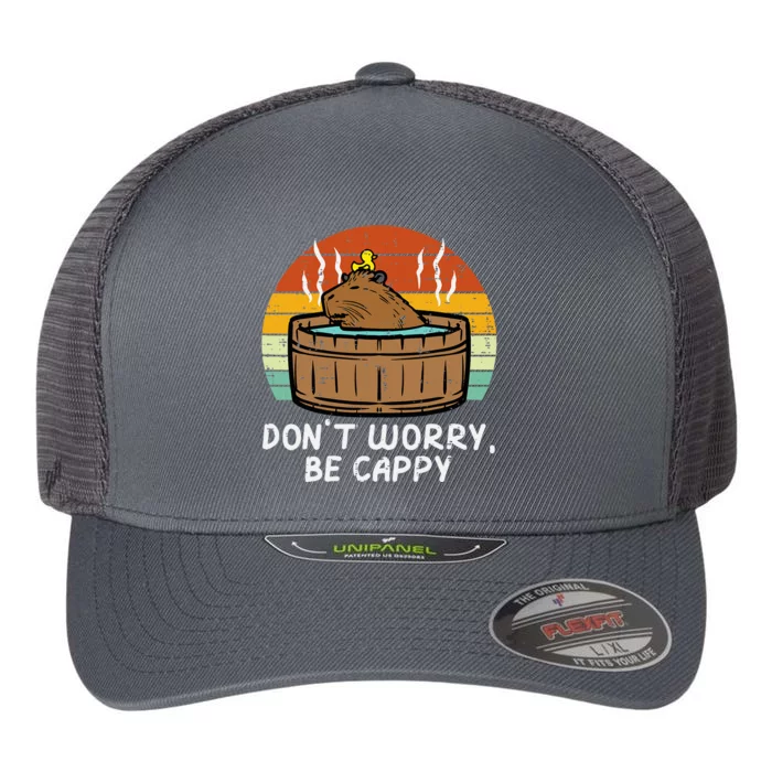 Capybara Dont Worry Be Cappy Cute Capy Rodent Women Flexfit Unipanel Trucker Cap