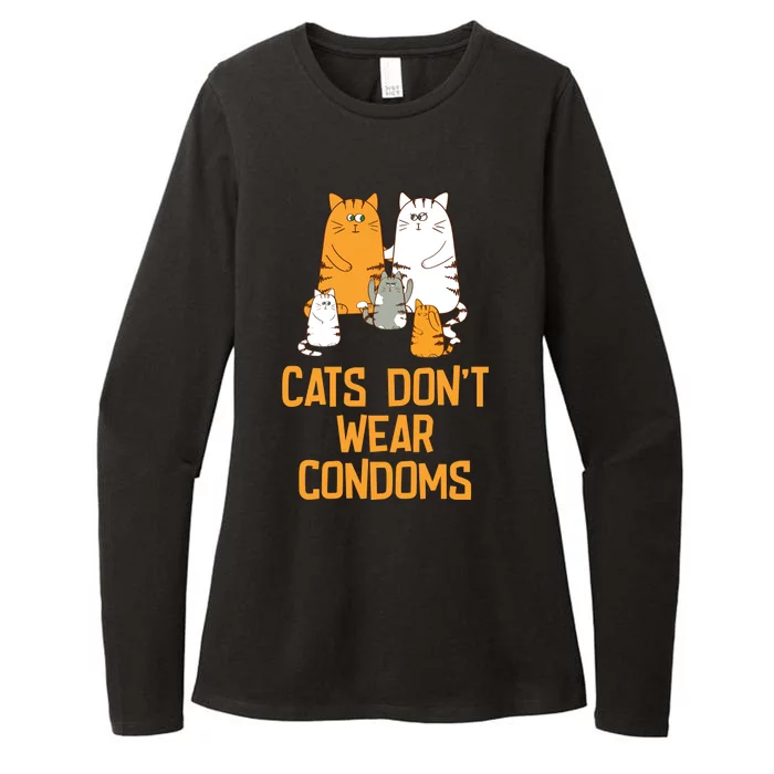 Cats DonT Wear Condoms Womens CVC Long Sleeve Shirt